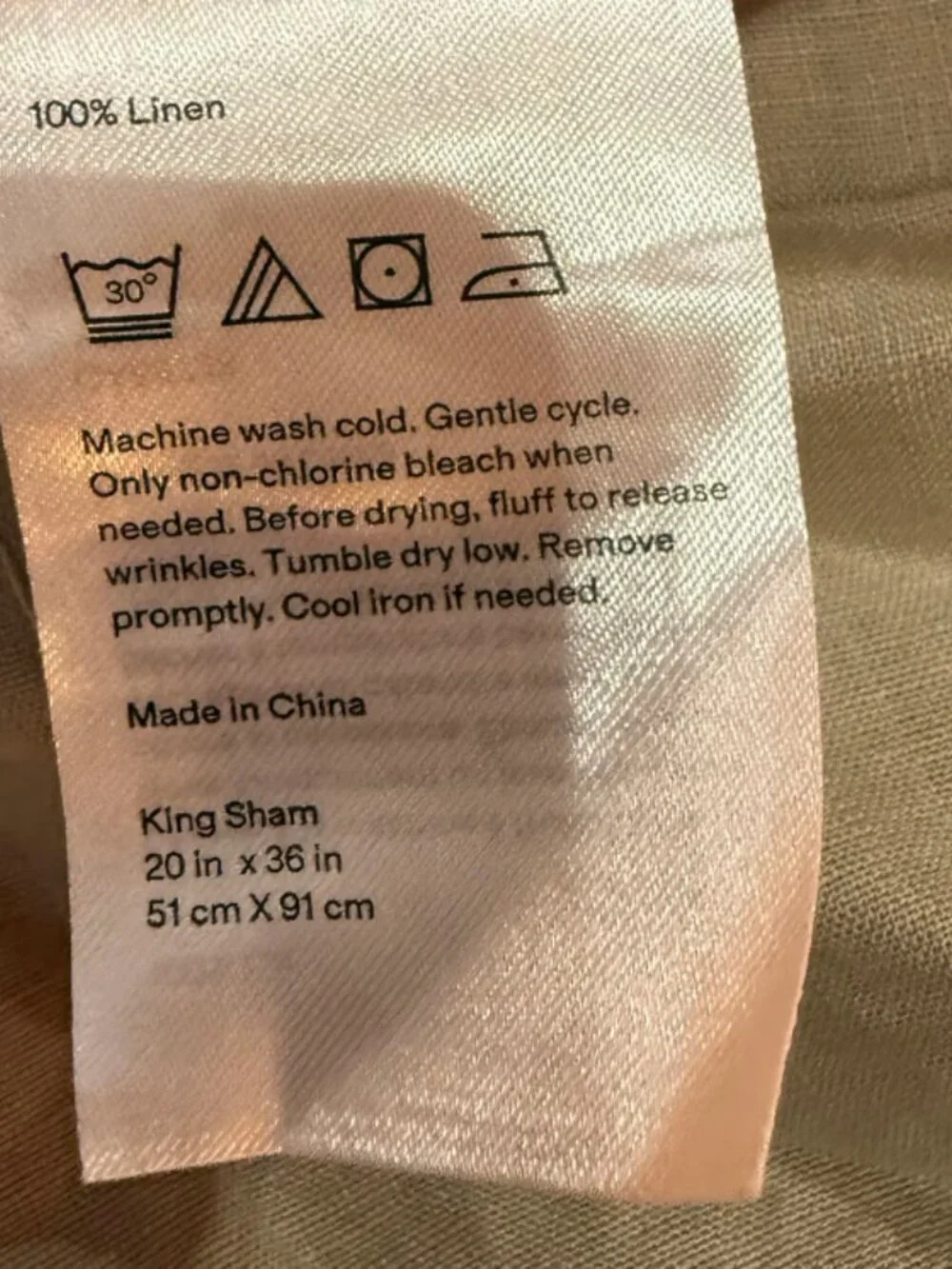 Quince King/Cal King European Linen Duvet Cover Set, Toffy